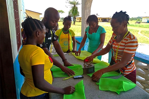 Skills Training for women as part of the India-UN Development Partnership Fund is ongoing in Liberia