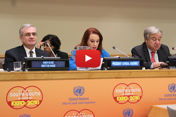 High level Opening Ceremony of the “Global South-South Development Expo 2018” (28-30 Nov 2018), with UN Secretary General António Guterres and UNOSSC Director Jorge Chediek