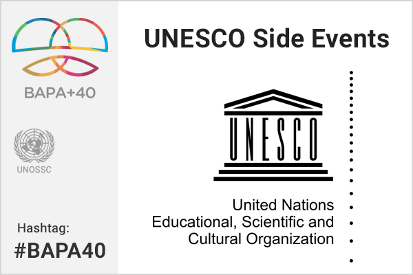 UNESCO Side Events at BAPA+40