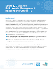 UN Habitat: Response to COVID-19: Strategic Guidance on Solid Waste Management