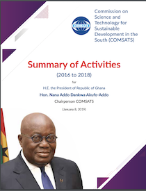 Summary of COMSATS’ Activities (2016 to 2018)