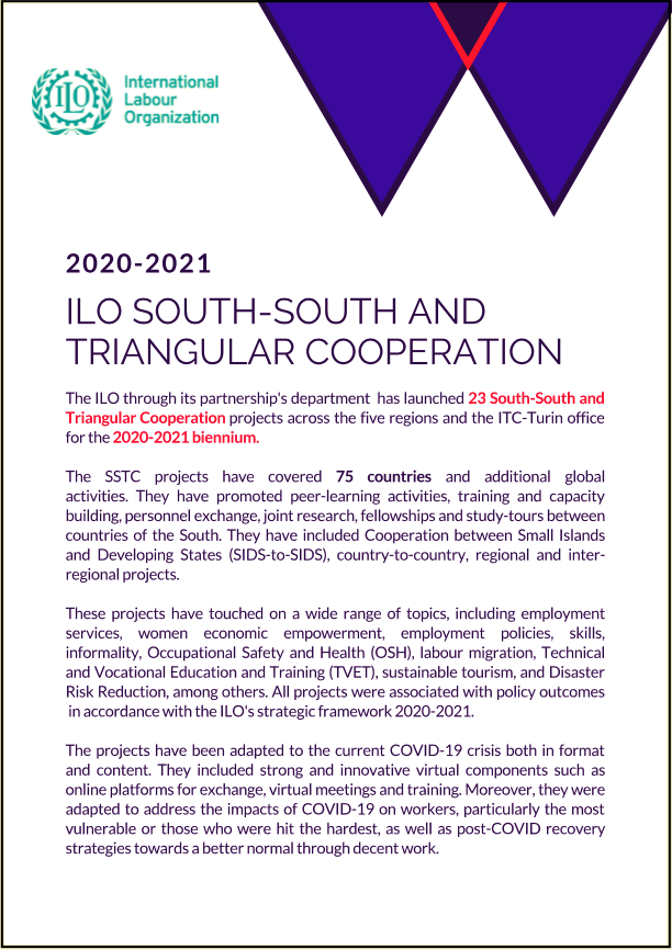 2020-2021 ILO South-South and Triangular Cooperation (ILO, 2021)