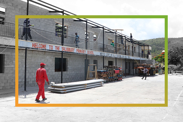 Post-hurricane-rehabilitated school in Dominica also provides early warning facility to the neighbouring community