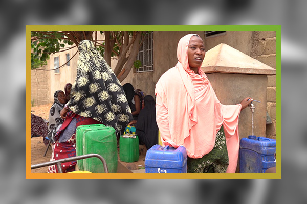 Now the family is clean and healthy since access to the water supply has been improved