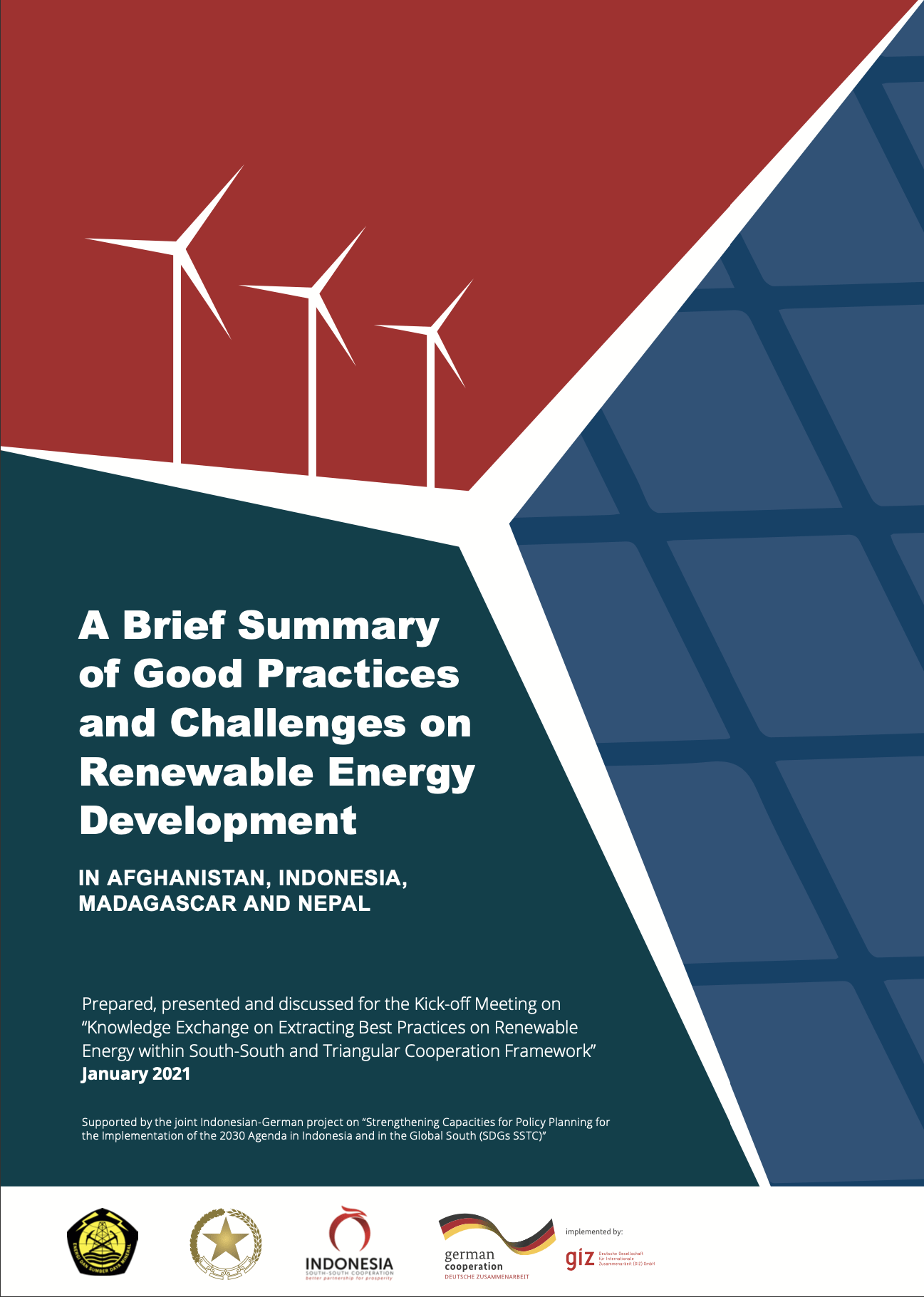A Brief Summary of Good Practices and Challenges on Renewable Energy Development in Afghanistan, Indonesia, Madagascar and Nepal